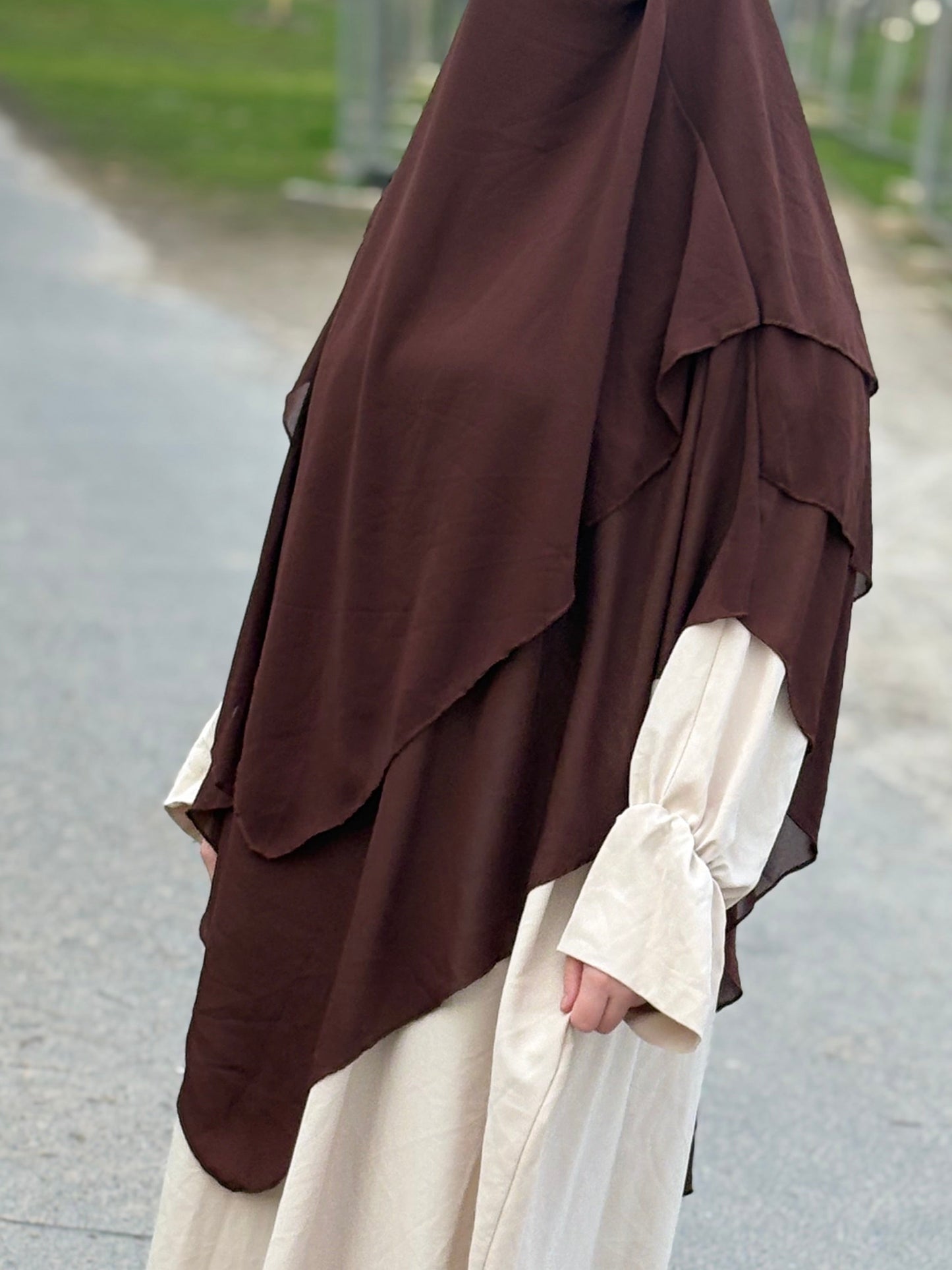 Khimar 3 lagig Braun