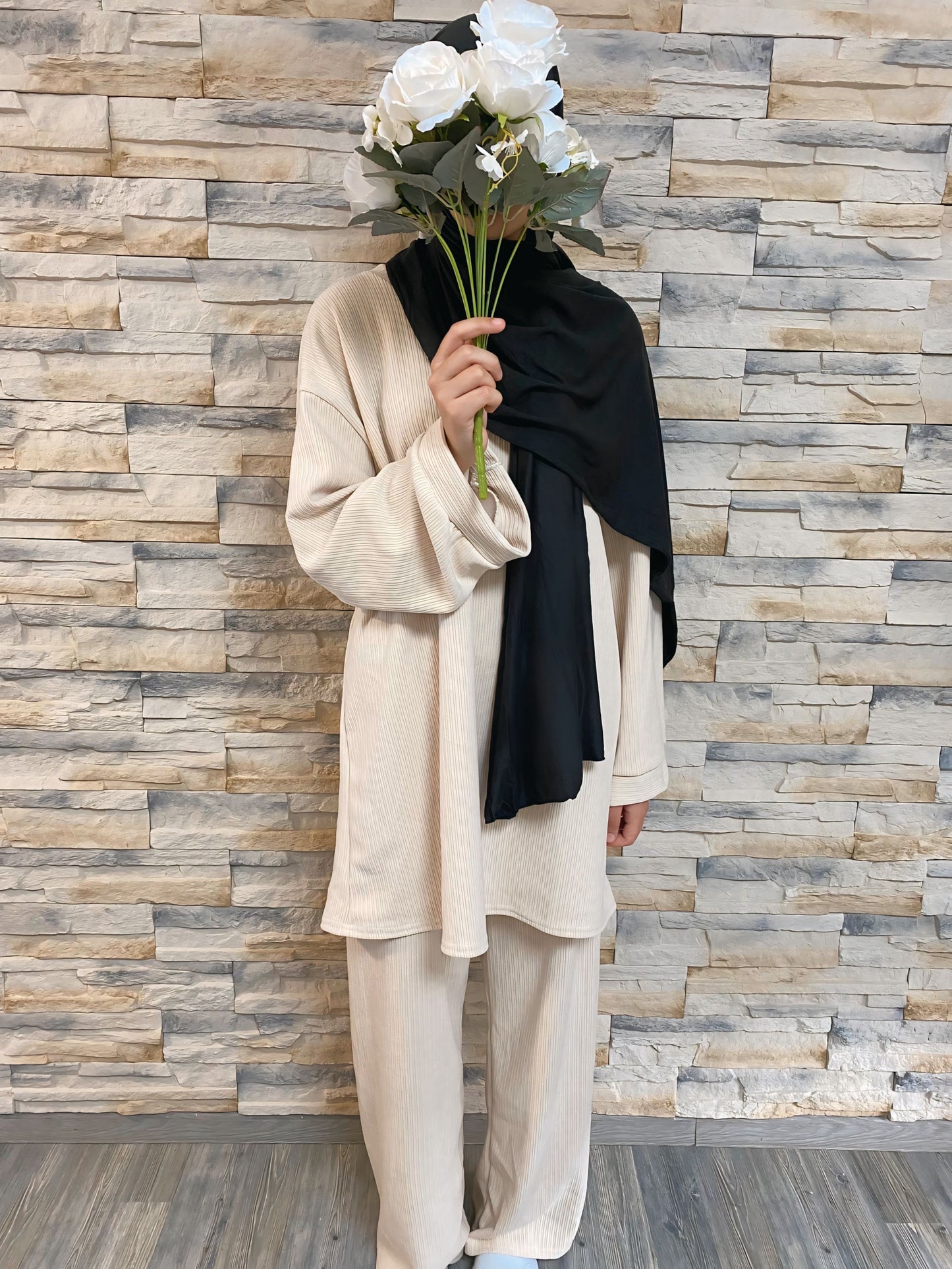 Cord Zweiteiler Creme