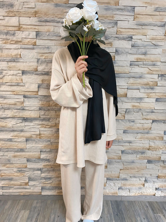 Cord Zweiteiler Creme
