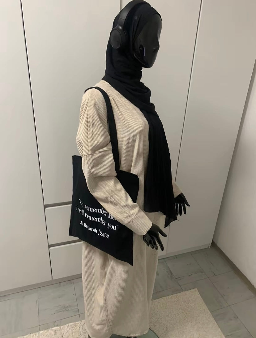 Cord Abaya Creme
