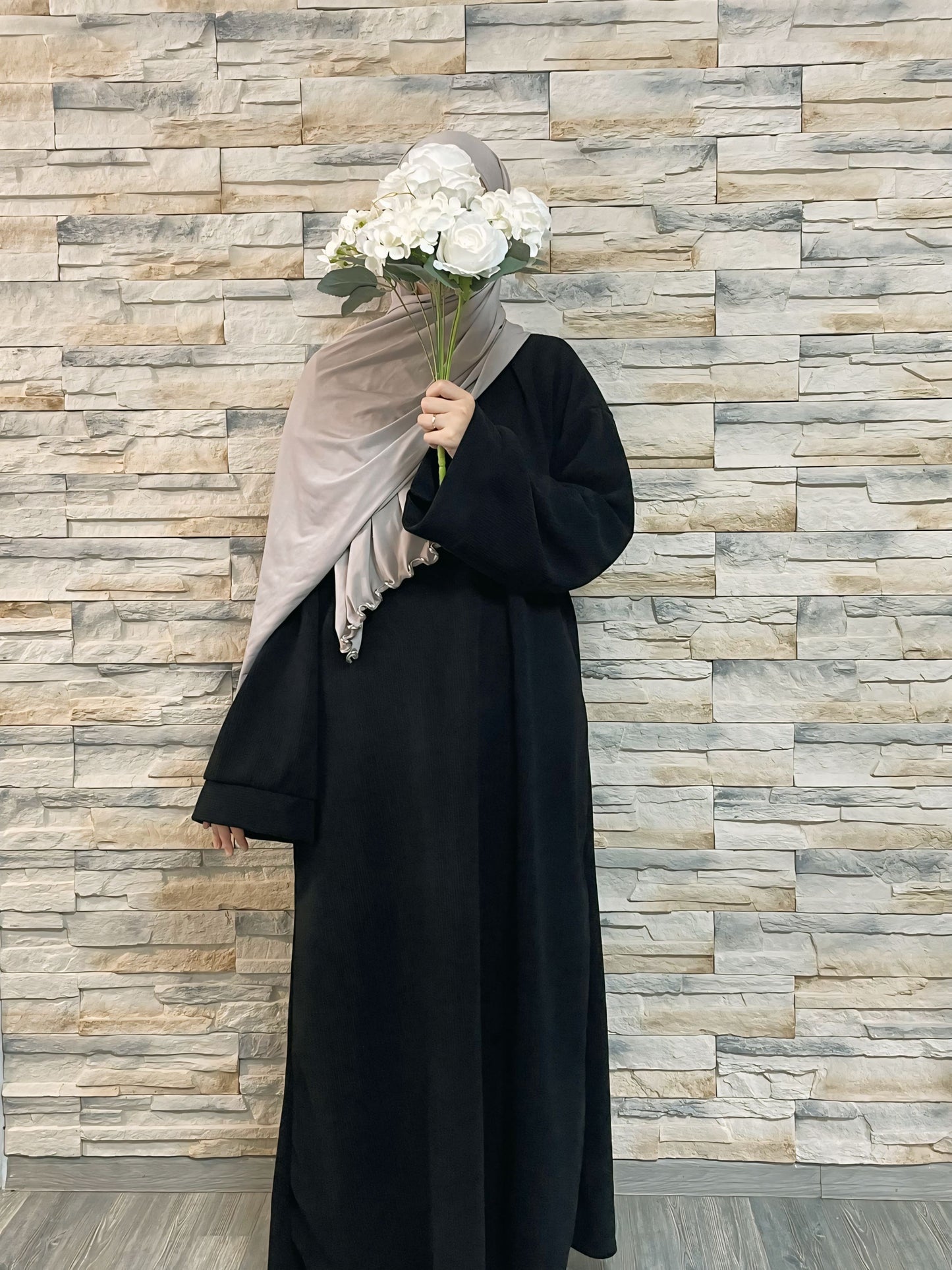 Cord Abaya Schwarz