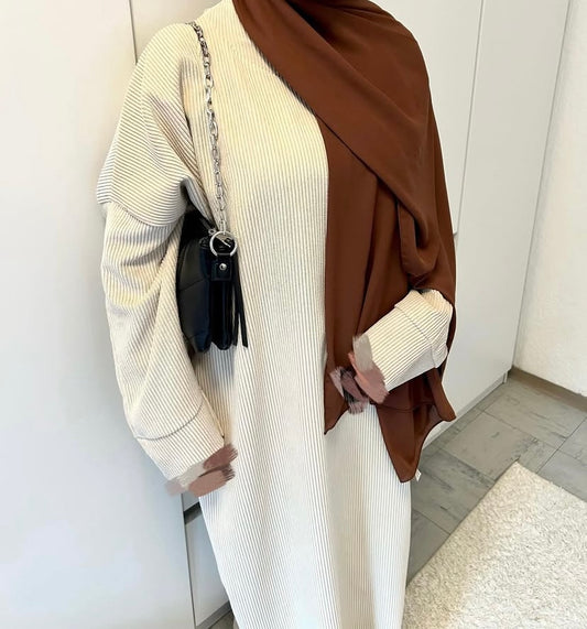 Cord Abaya Creme