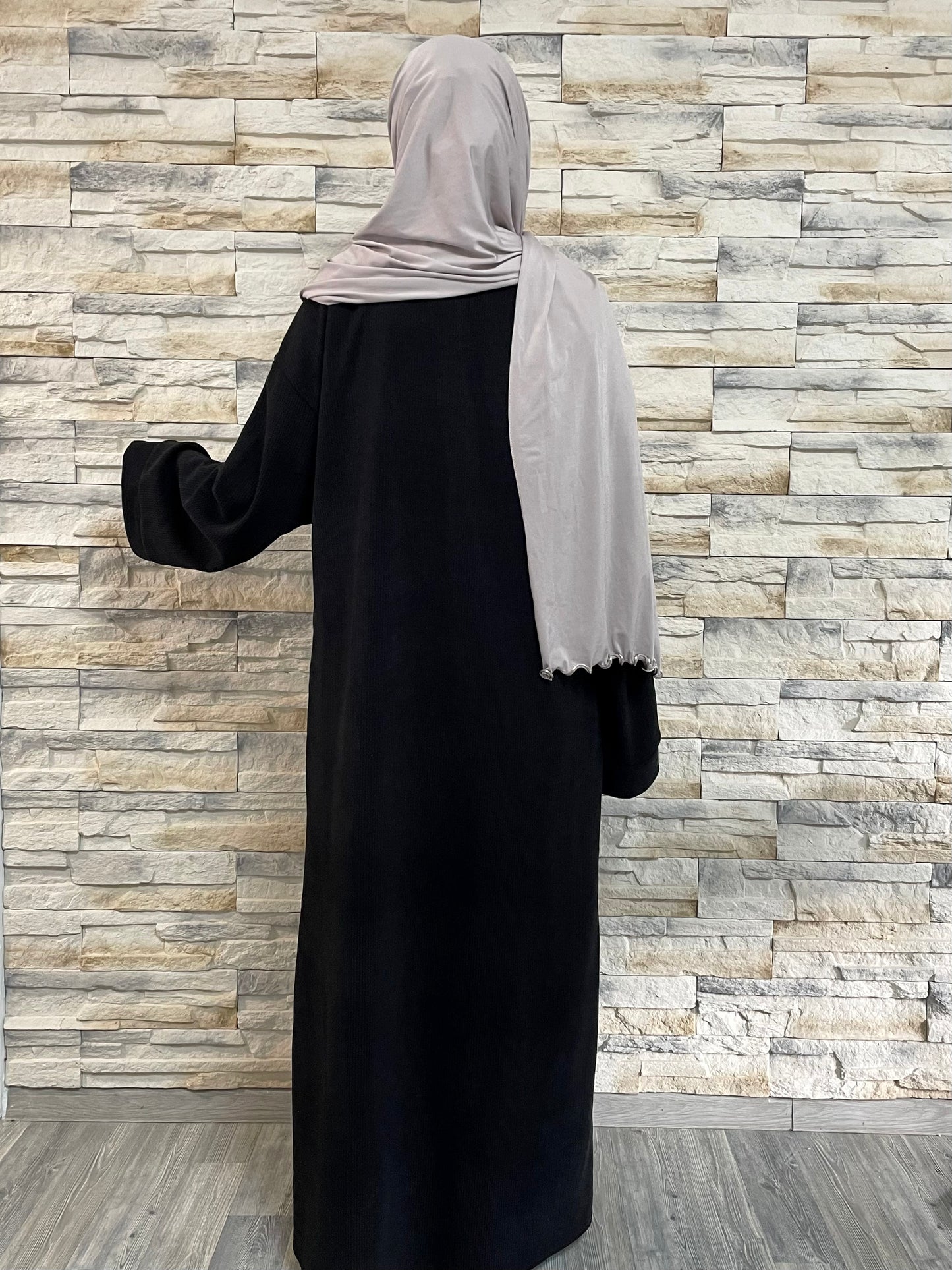 Cord Abaya Schwarz