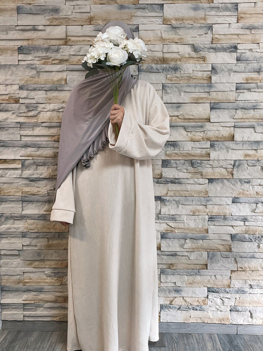 Cord Abaya Creme
