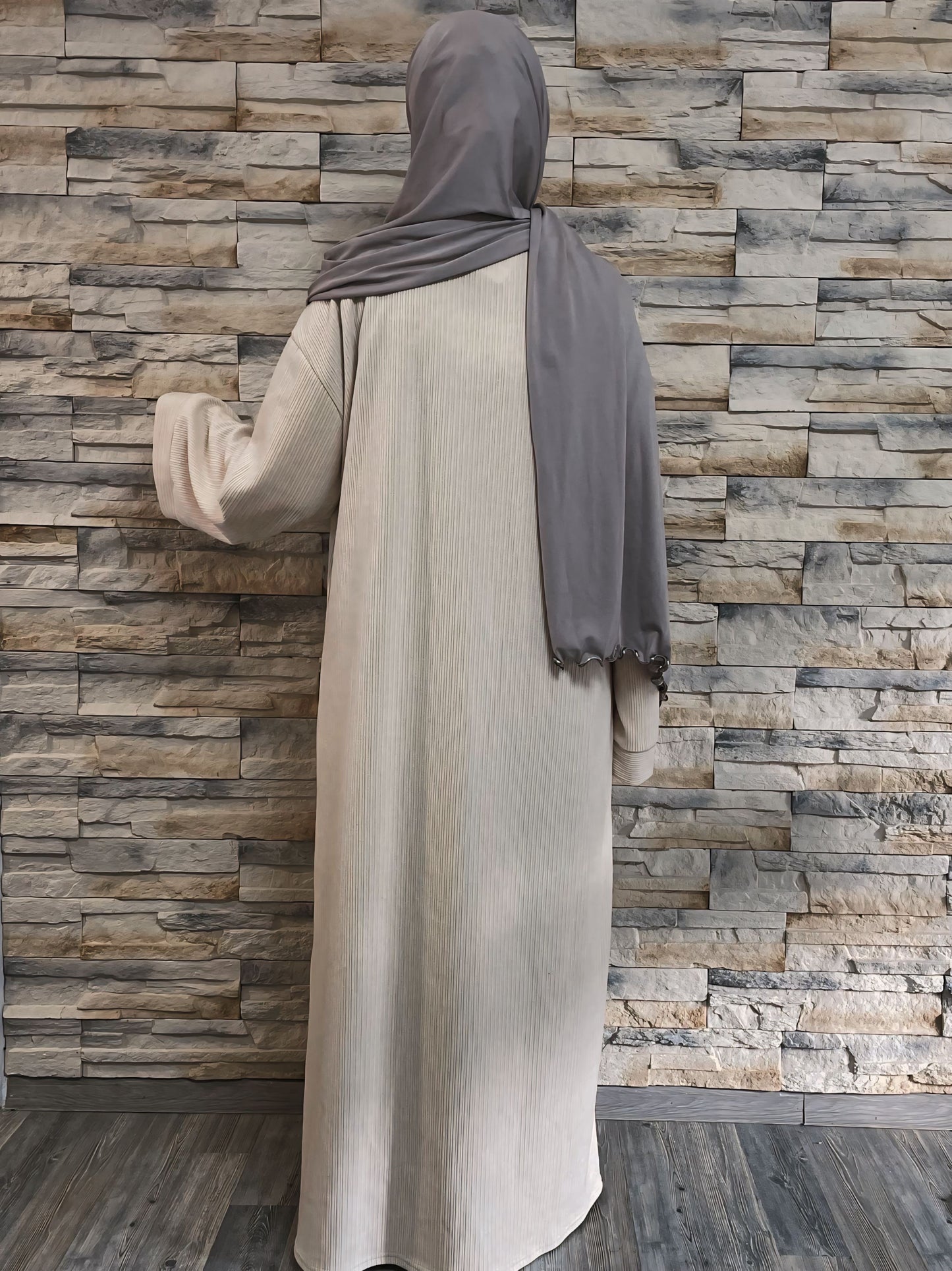 Cord Abaya Creme