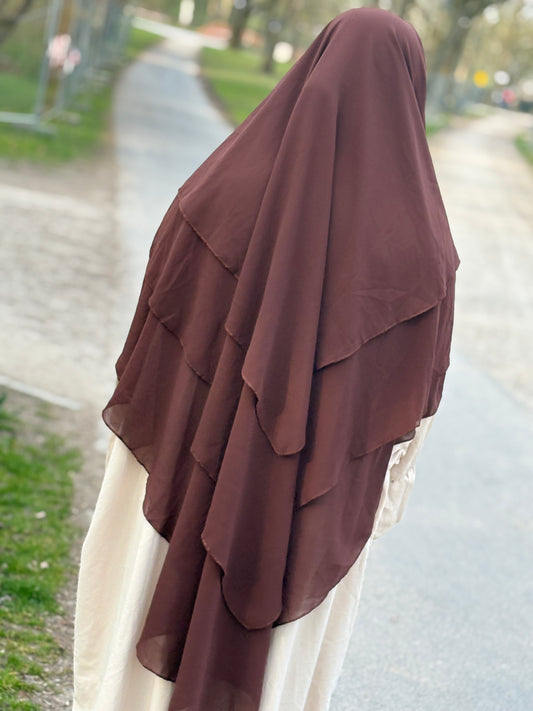 Khimar 3 lagig Braun