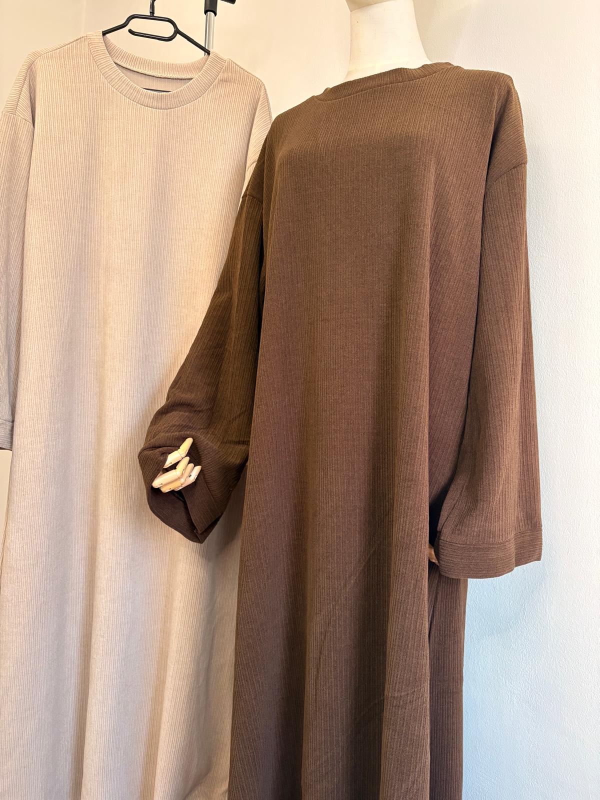 Cord Abaya Braun