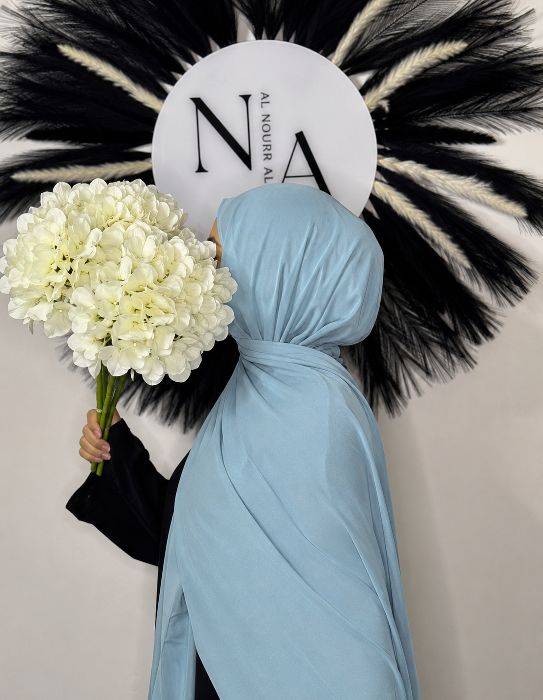 Jersey Hijab Hellblau