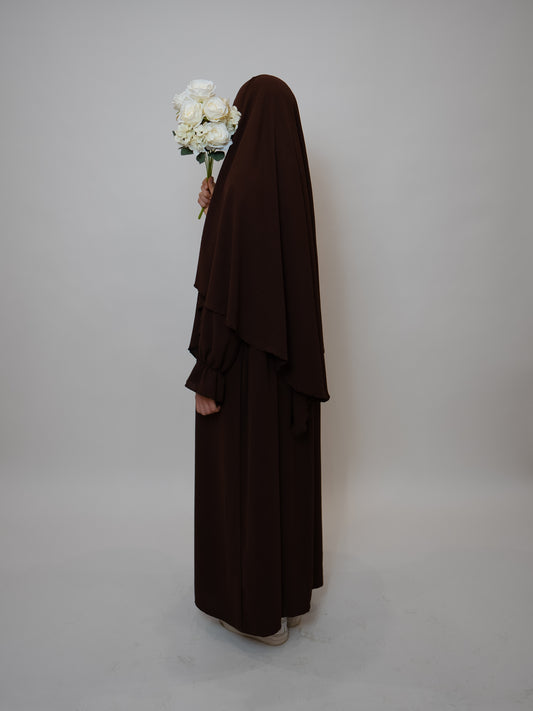 Tulpen Abaya Set Braun