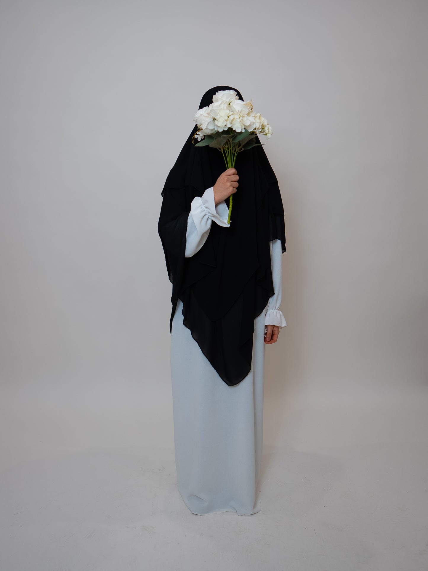 Khimar 3-Lagig Schwarz