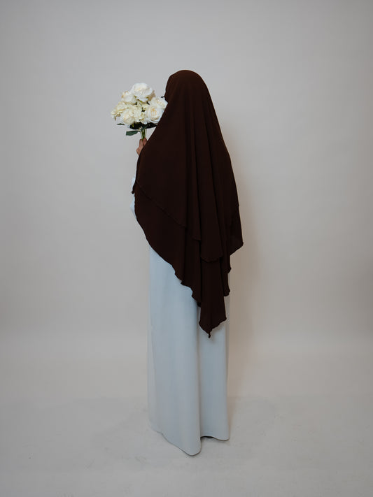 Khimar 2-lagig Braun