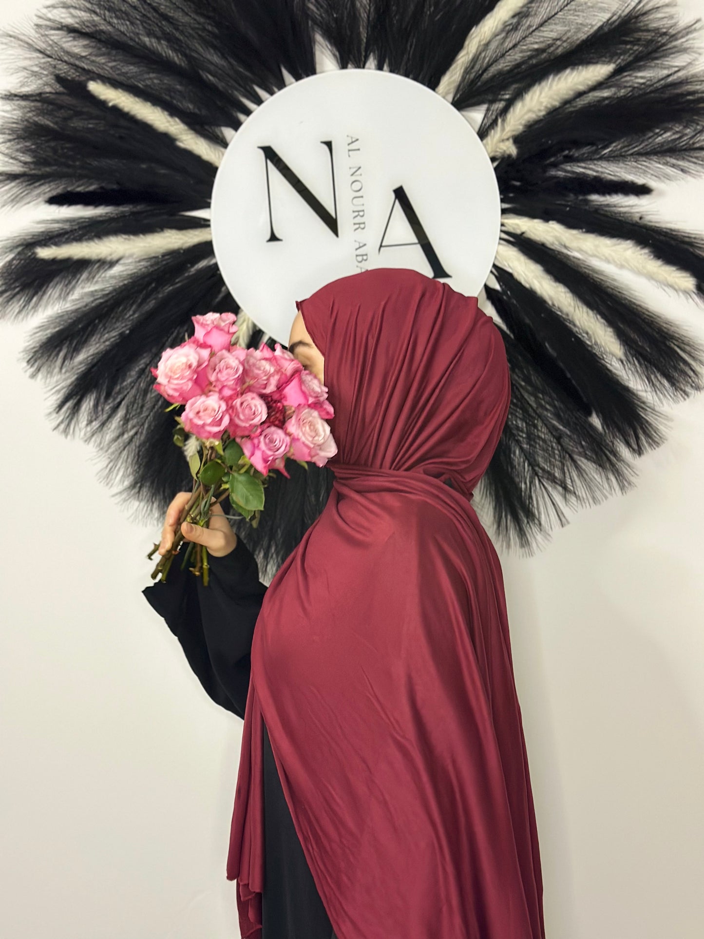 Jersey Hijab Bordeauxrot